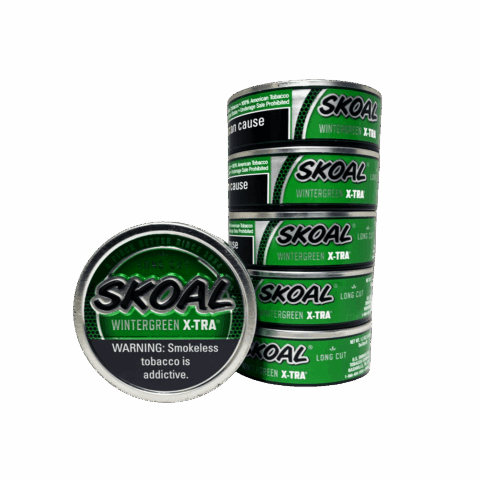 Skoal Wintergreen X-TRA Long Cut dipping tobacco roll of 5 tins - buy Skoal Wintergreen XTRA online at best price with fast shipping